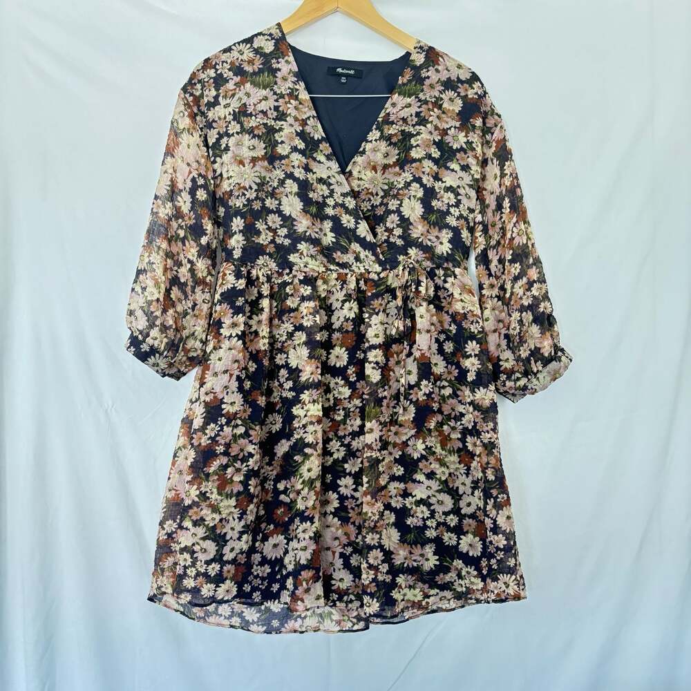 Madewell Floral Wrap Mini Dress Size XXS